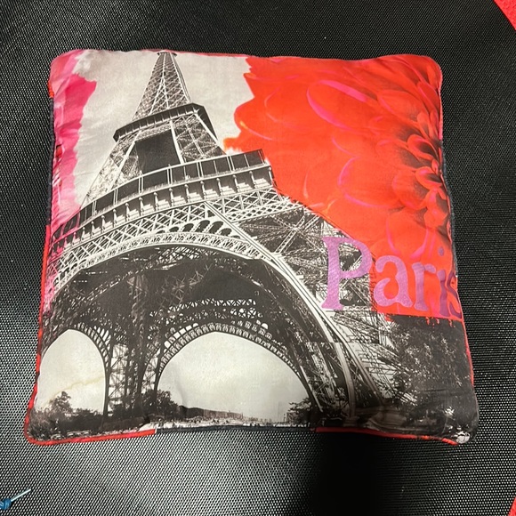 Y2K vintage Paris Eiffel Tower throw pillow - Picture 1 of 6